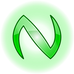 NOVALISTIC 'N' Logo, a similar green spherical N with a slightly smaller glow radius, an inner halo, and a glossy sheen